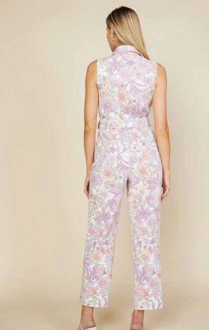 Floral Zip Jumpsuit