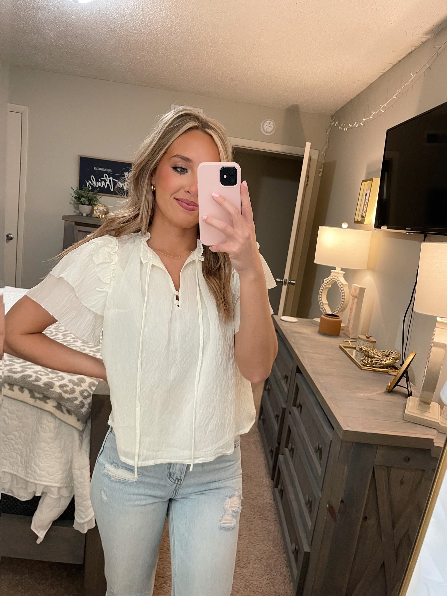 Ansley Top- Cream