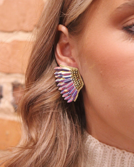 Wing Earring- Iridescent