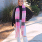 Pink Check Scarf