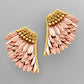Crystal/Wing Earring- Copper