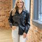 Leather Shacket- Black