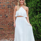 Pleated Two Piece Set- White