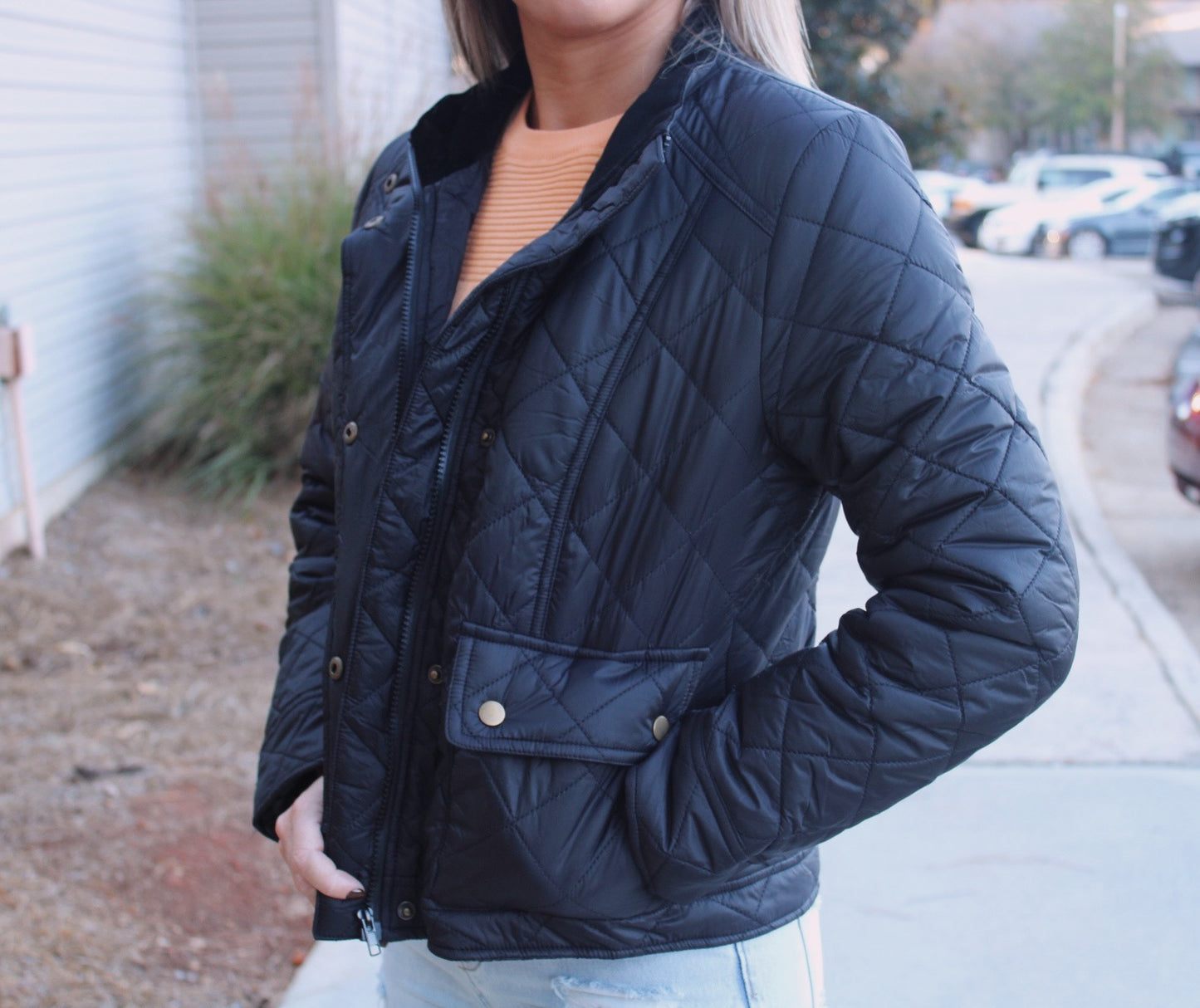 Quilted Jacket– Black