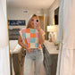 Jaxine Sweater- Coral/Blue/Pink