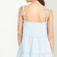 Tie Strap Mini Dress- Light Blue