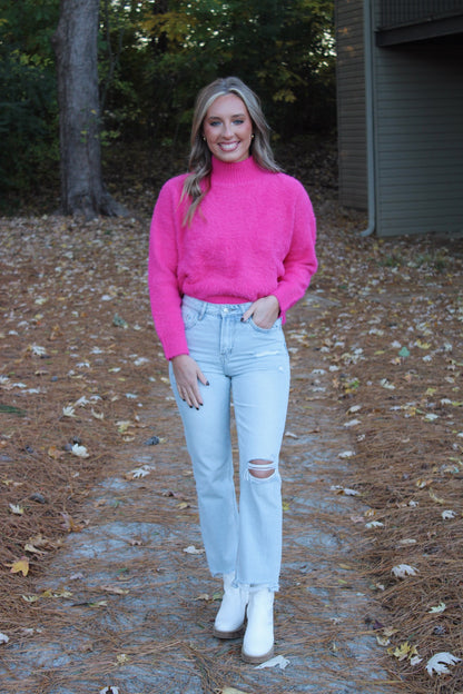 Elena Sweater- Hot Pink