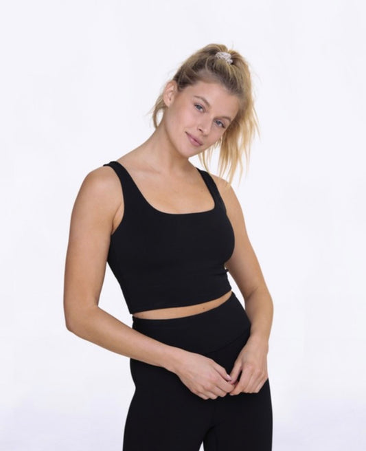 Lexi Ribbed Tank- Black