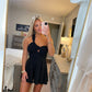One Shoulder Romper- Black