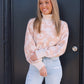 Floral Knit Sweater- Cream Peach