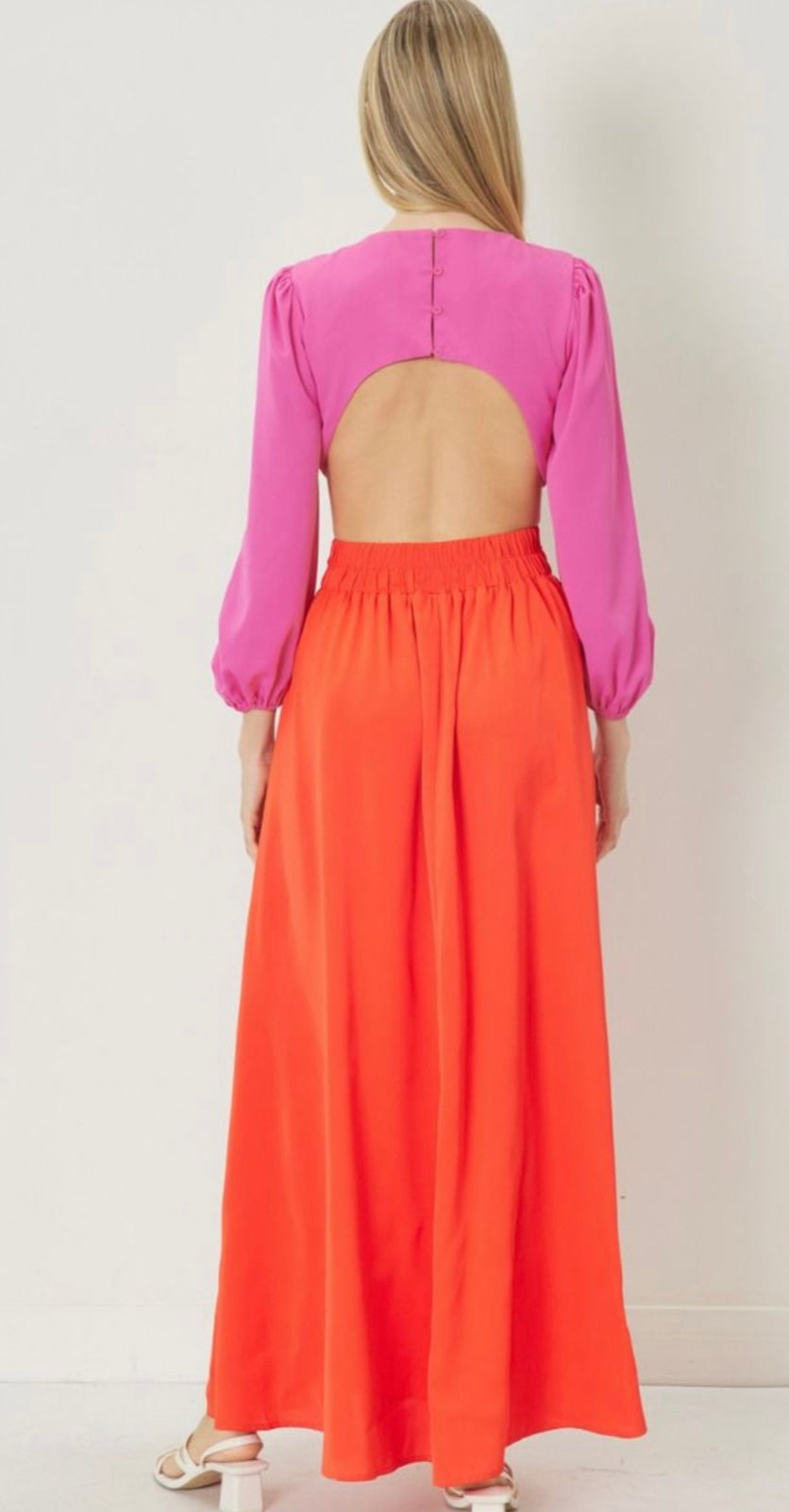 Nellie Maxi Dress- Pink/Red