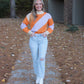 Ivy Sweater- Orange/Purple