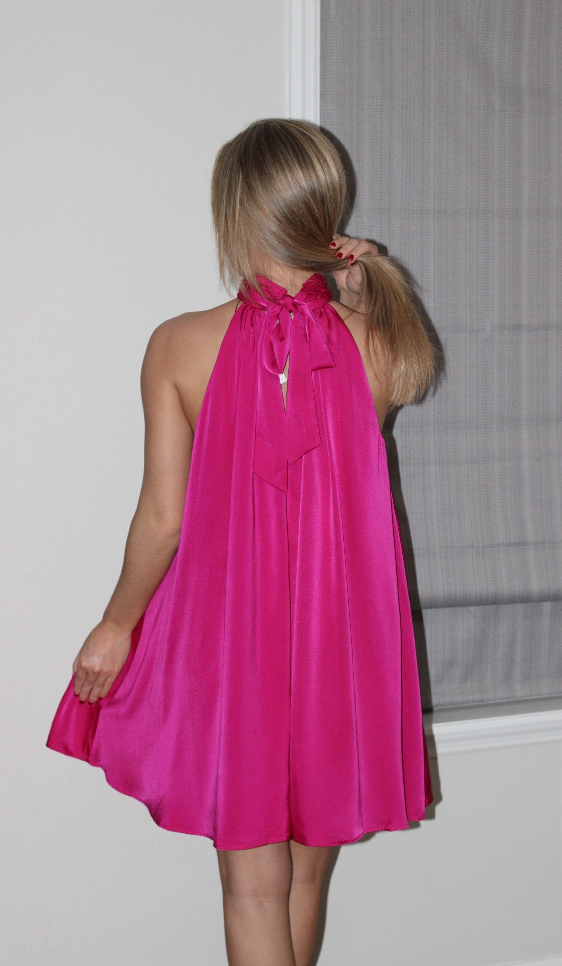 Isabelle Dress- Fuchsia